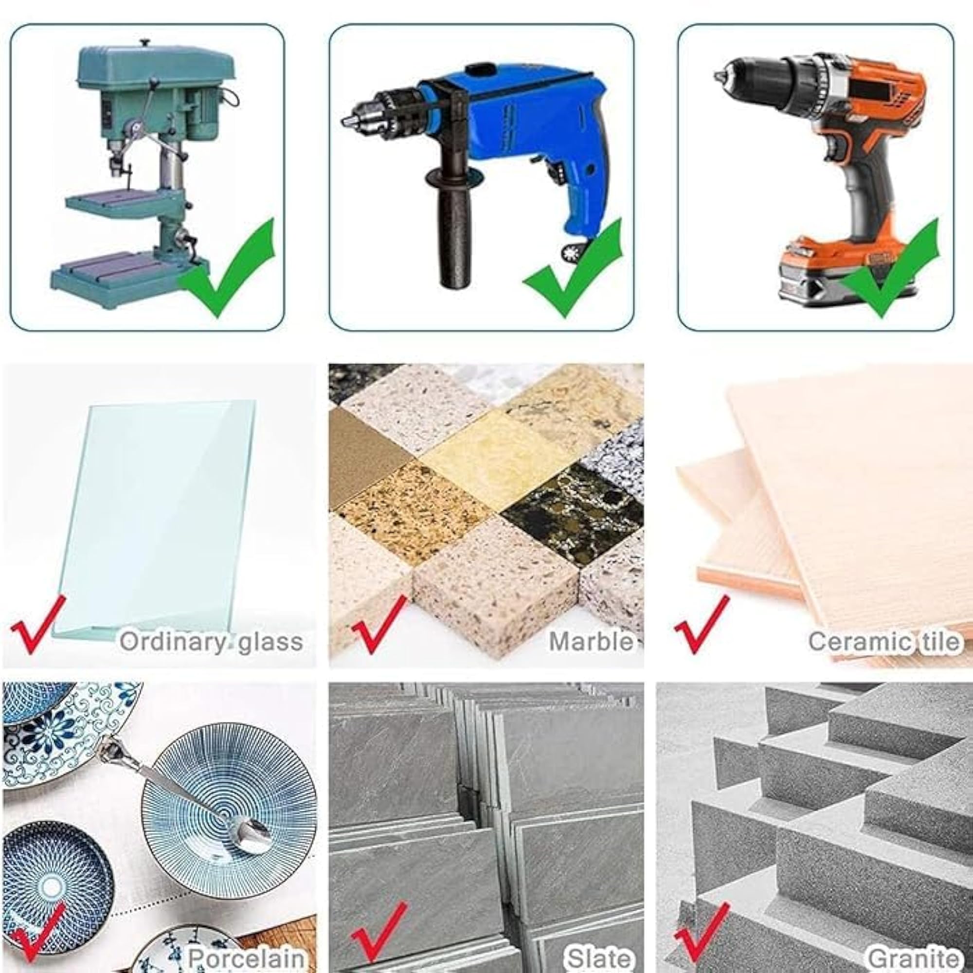 5Pcs 20mm Diamond Drill Bit Hole Saw