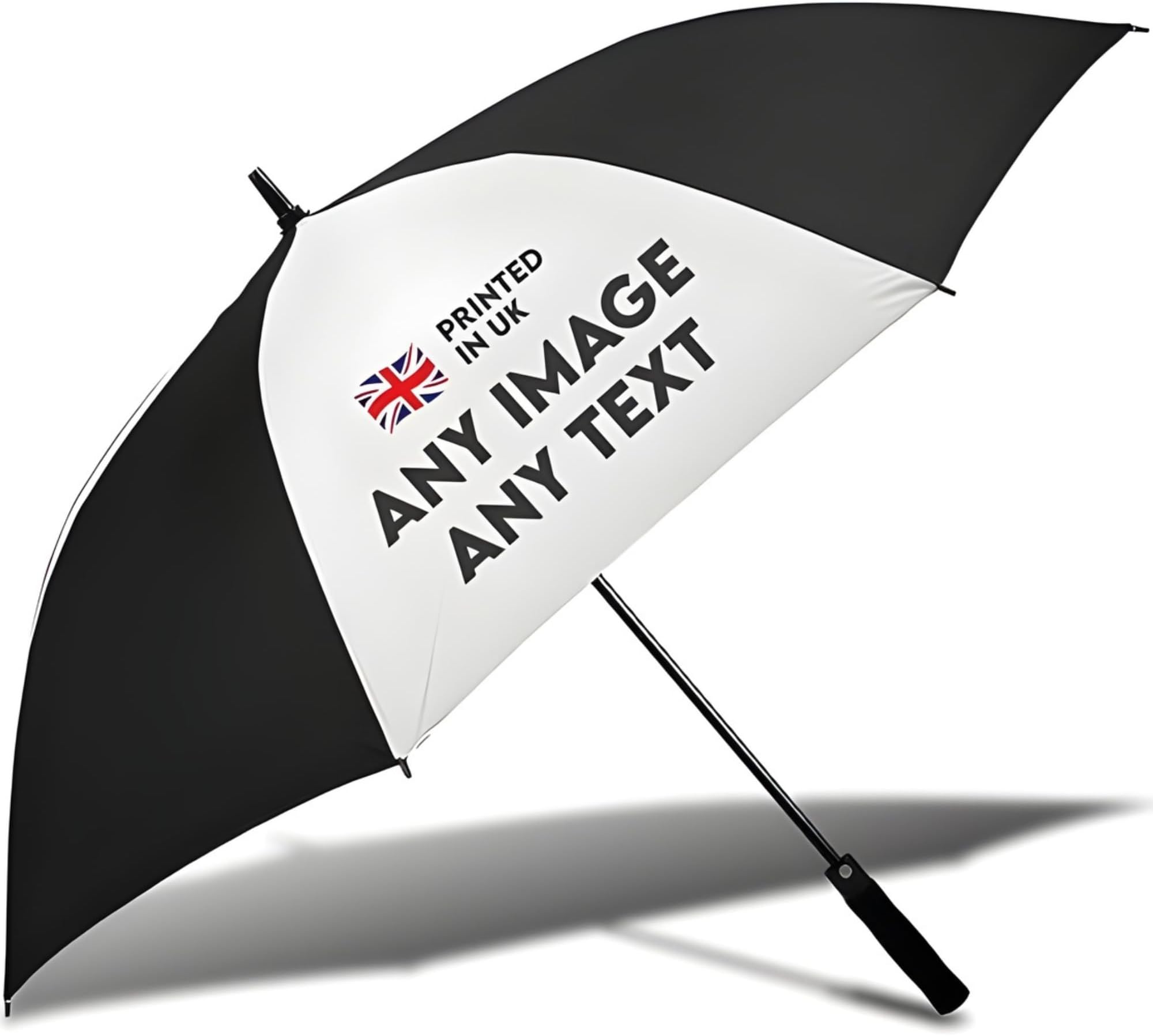 PERSONALISED Umbrella with Photo or Logo - Custom Lightweight All-Weather Rain Gear, Durable UK Made, Unique Gift Idea