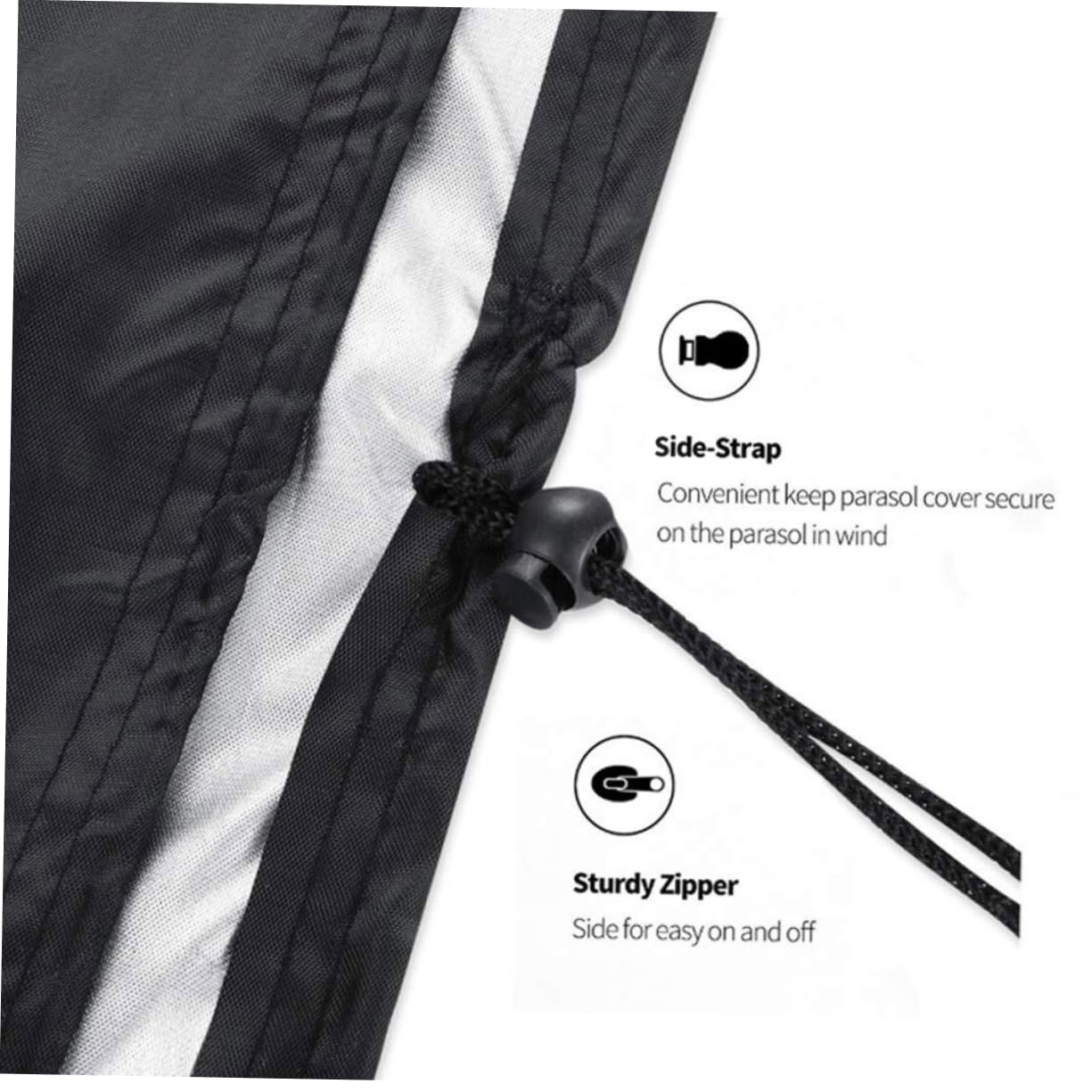Tischtennisabdeckung Outdoor aus Oxford Stoff Schwarz