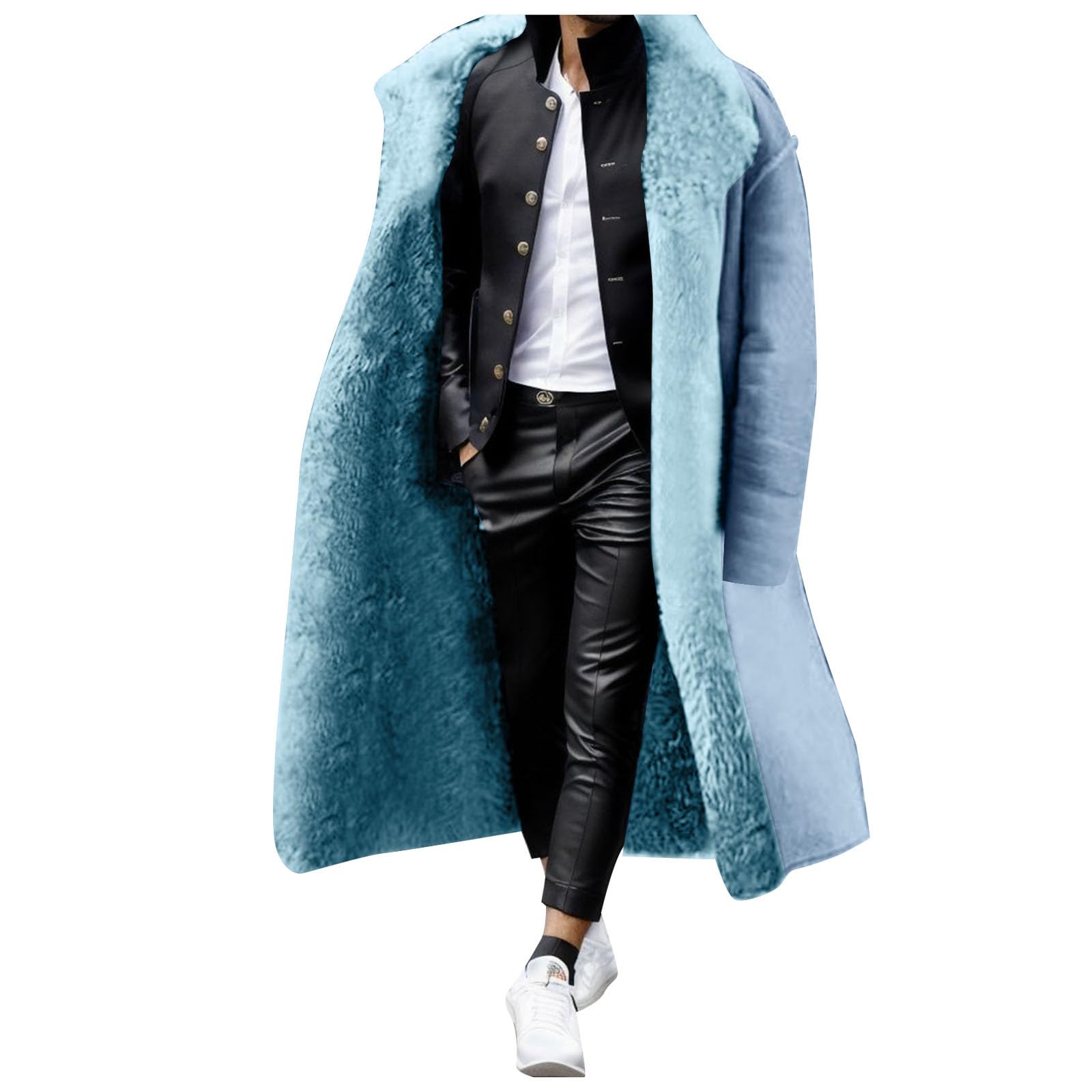 Generisch Damen Fleecejacke Herren- Winter-, warmer langer Mantel, Mantel
