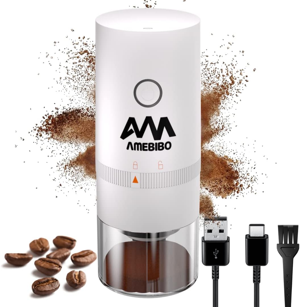 Portable Coffee Grinder Electric, Burr for Beans, Spices