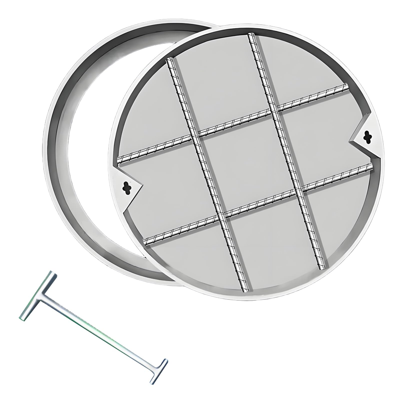 Regard de visite invisible en acier inoxydable 304 durable pour trappe de parc