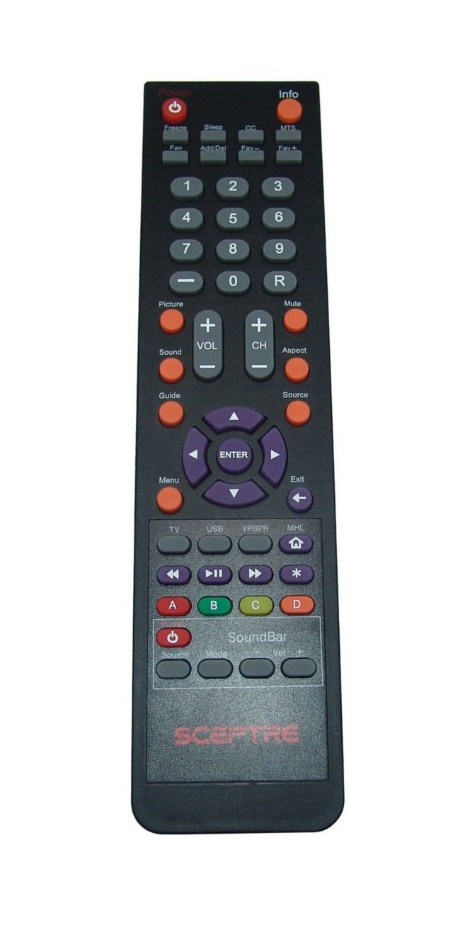 Genuine Sceptre TV Remote Control - Model 142022370010C, Compatible With E-Series TVs (E246BV, E409BV, Etc.)