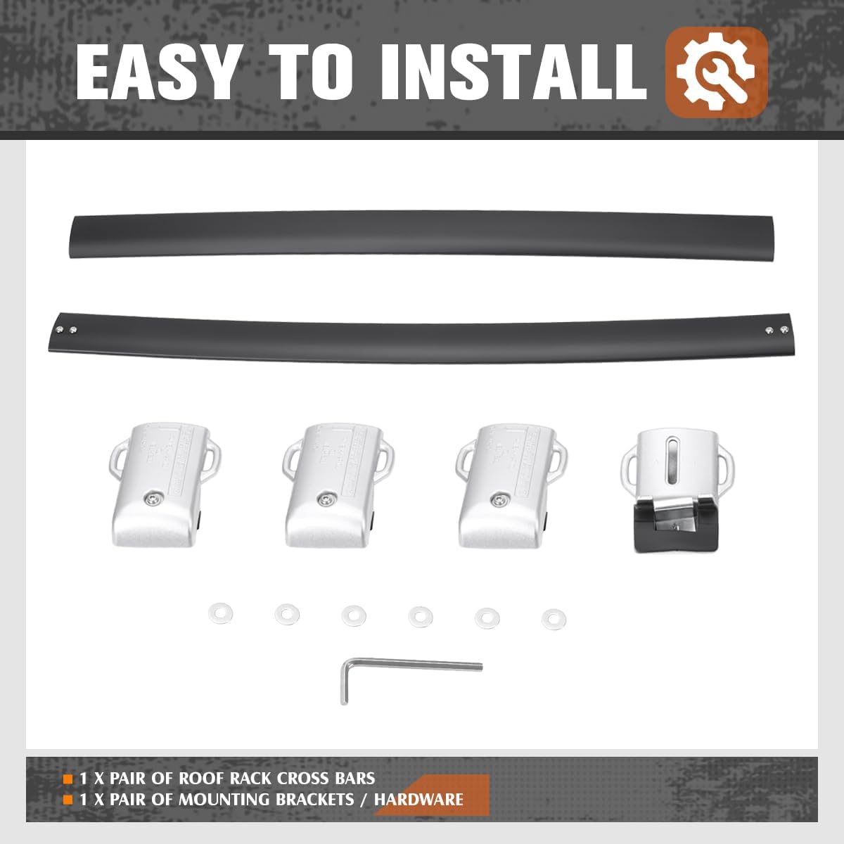 2Pcs Aluminum Top Roof Racks Cross Bars Cargo Luggage Carrier Compatible with 10-23 Lexus GX460,Black