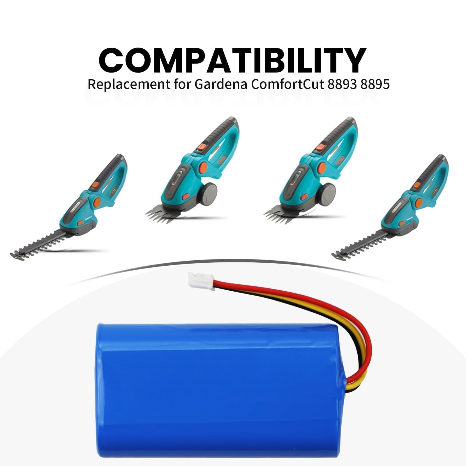ANTIEE Ersatzakku für Gardena ComfortCut 8893 8895, 08894-00, 08894-00.640.00, BF14405 Akku für Gartenheckenschere, 7,4V 2500mAh Lithium-Ionen Akku