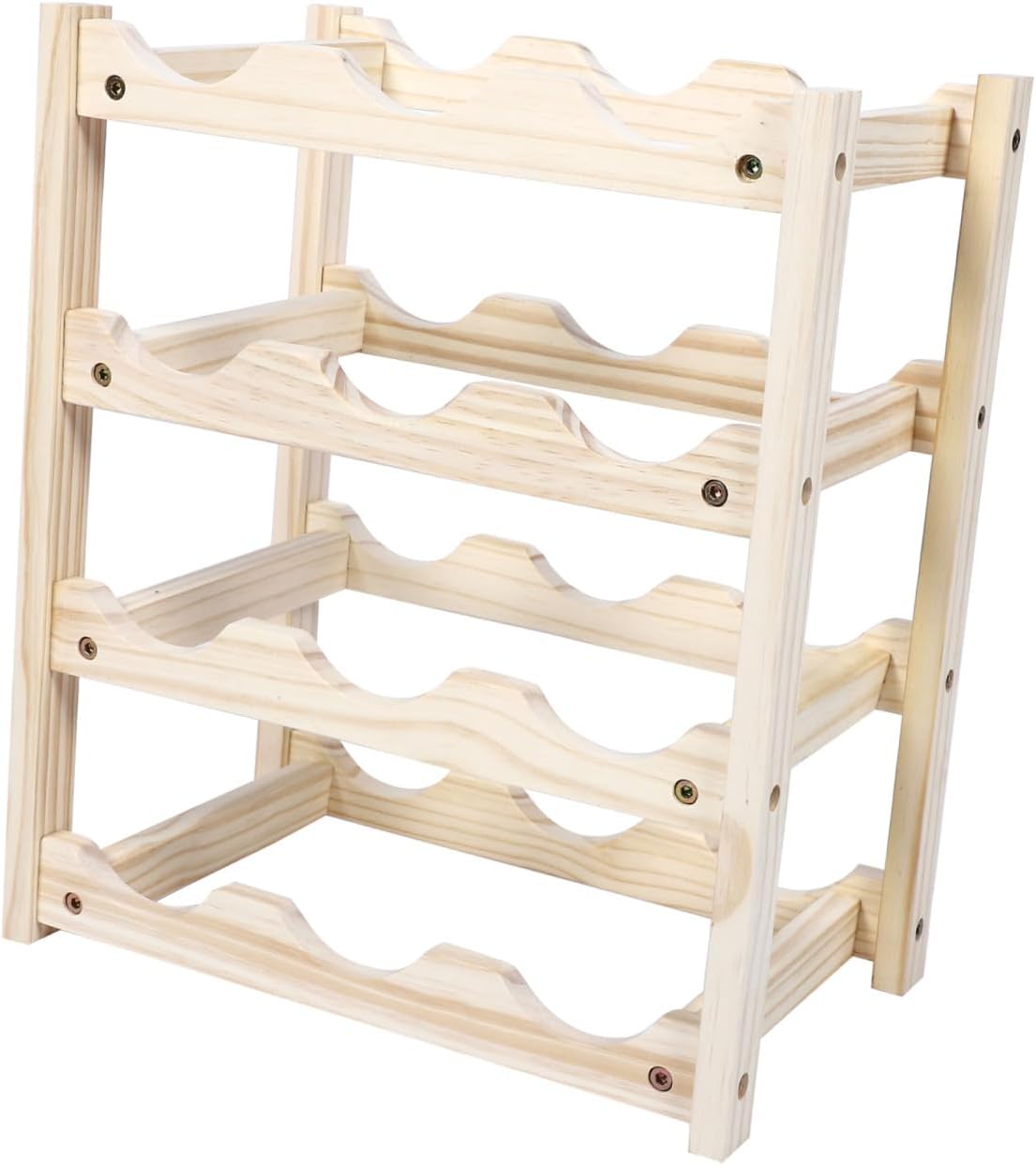 Bottle Capacity Wooden Wine Rack Fridge Wine Rack Modern Liquor Shelf Holder Countertop for Home Hotel Decor