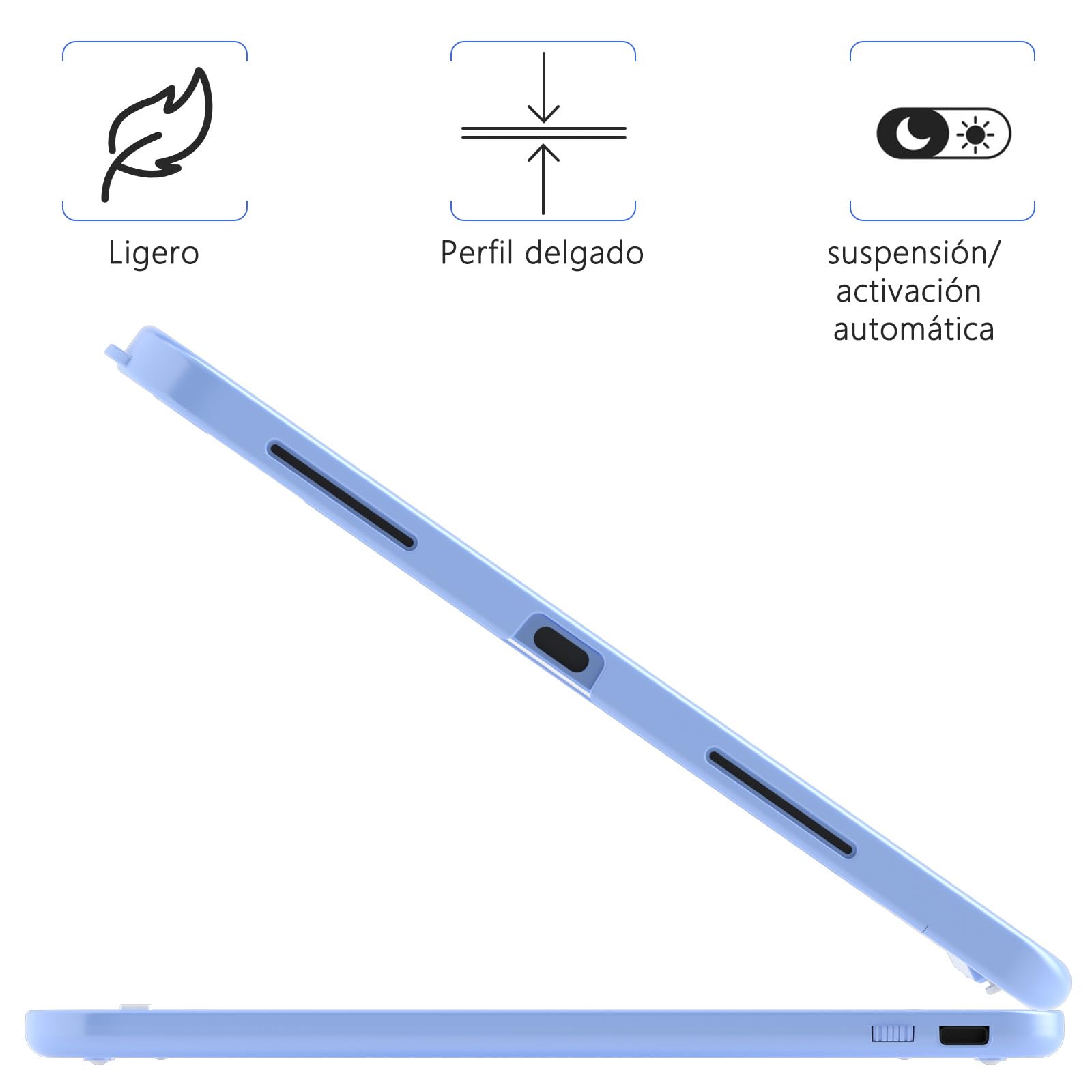 TQQ Funda con Teclado para iPad 11ª Generación A16 2025 y 10ª Generación 2022, con Gran Trackpad de Precisión, Retroiluminado de 10 Colores Estilo Portátil, QWERTY Español Ñ