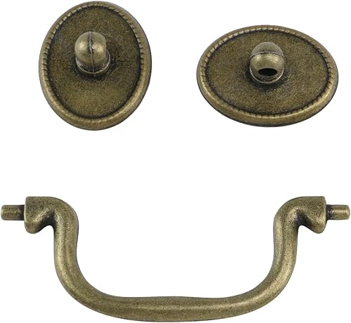 Miniatura 3 de T Tulead Tiradores de manija de fianza con agujero central de 3.35 pulgadas, manijas de bronce antiguo, manijas de gabinete de aleación de zinc,