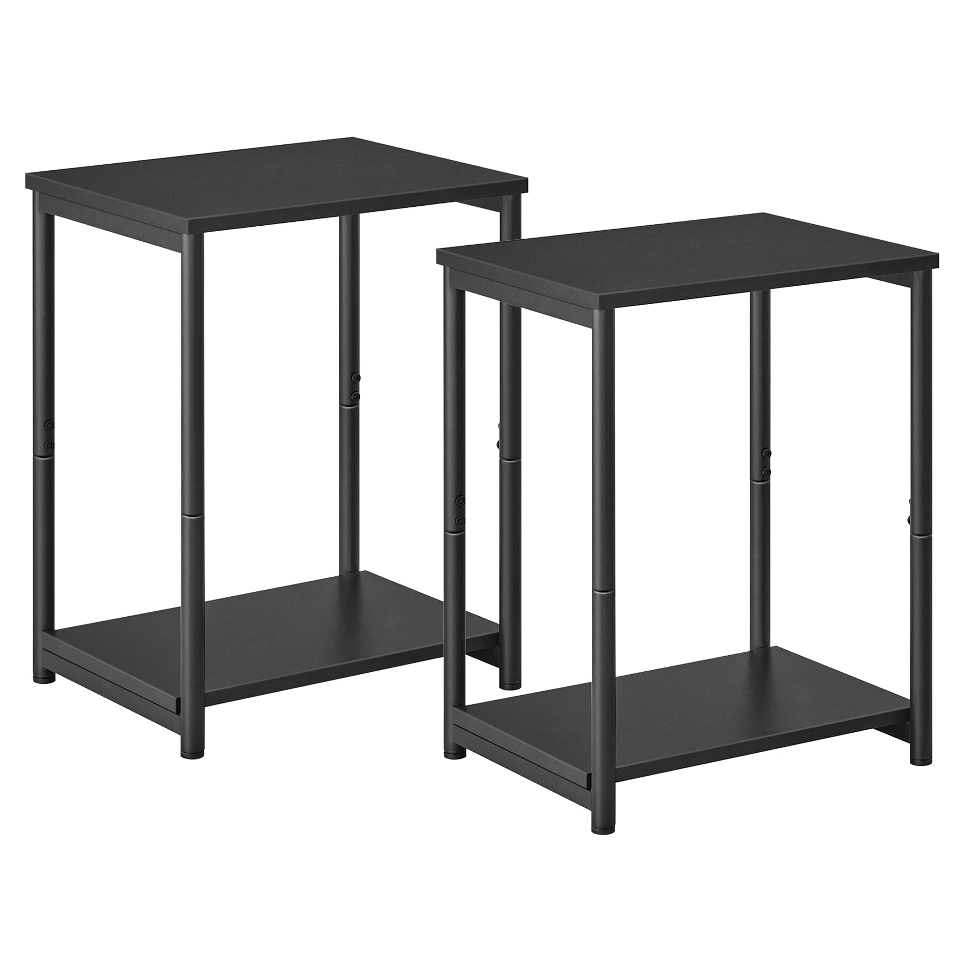 VASAGLE Side Tables Set of 2, Small End Table, Nightstand for Living Room, Bedroom, Office, Bathroom, Black ULET272B16