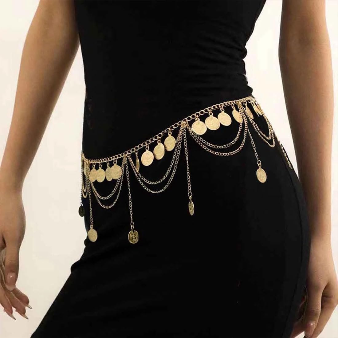 Kabwea Goldene Hüftkette Doppellagig - Elegante Bauchkette Für Strand & Festival