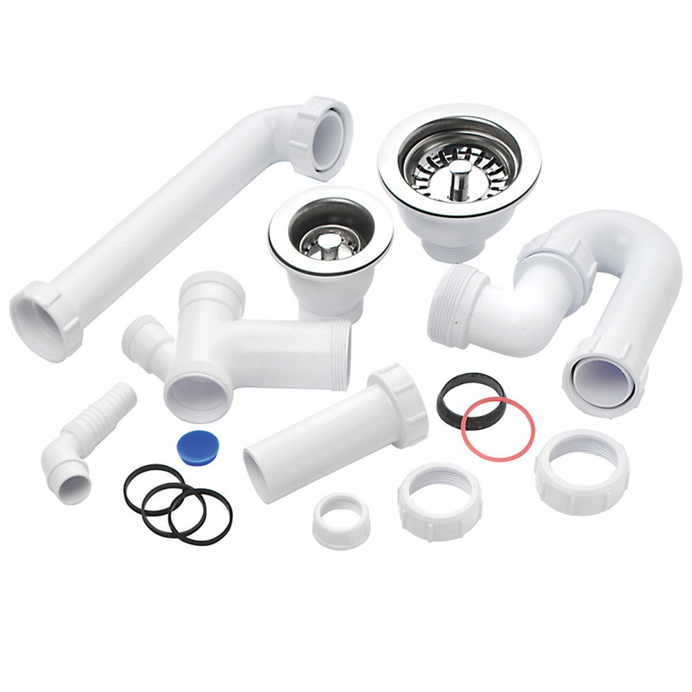 Mcalpine Astini, Rak, Rangemaster 1.5 Bowl Chrome Waste & Plumbing Kit No Overflow Wpak1