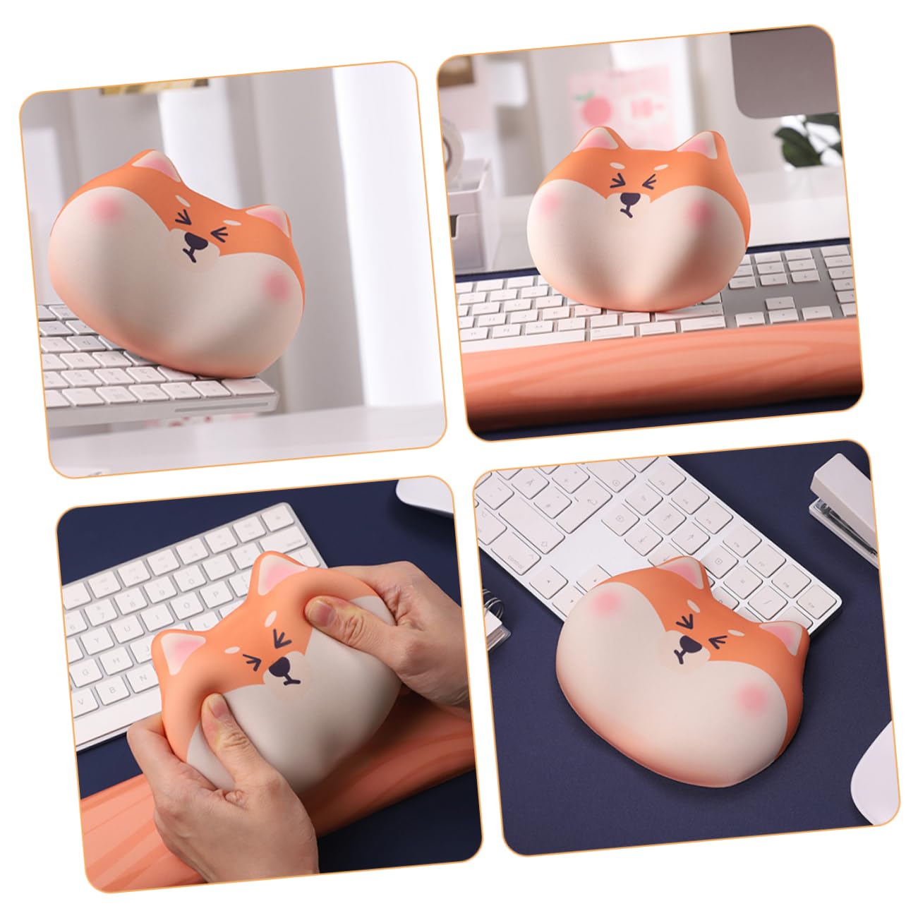 jojofuny 5stücke Handgelenkauflage Mit Hundemuster Ergonomisches Mauspad Handgelenkstütze Aus Memory Foam Und Rutschfester Untergrund Für Büro Und Zuhause Für Mehr Komfort