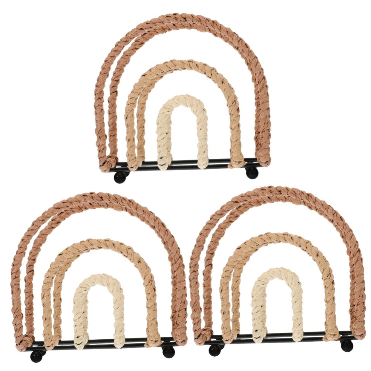 Ciieeo 3 Soportes Para Toallas De Papel Hechos A Mano Decoración De Escritorio Servilletero Vertical Soporte Decorativo Para Servilletas Servilletero Independiente Soporte Para