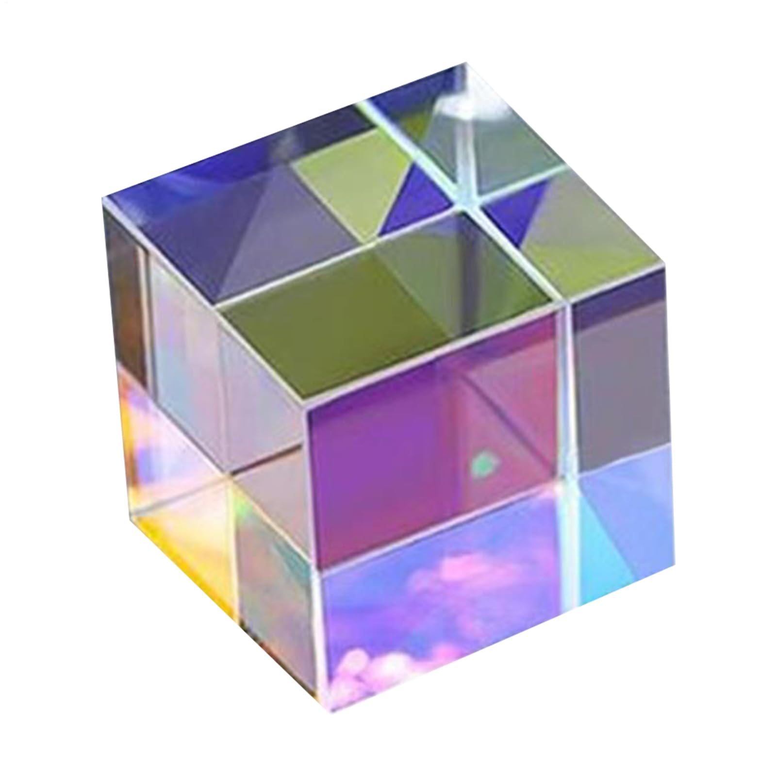 Prisma De en Cubo - Colgante Óptico De Vidrio íris | X-cubo Transparente Para Decoración De Ventana Hogar Enseñanza Física Espectro De Luz O Fotografía Herramienta De Refracción