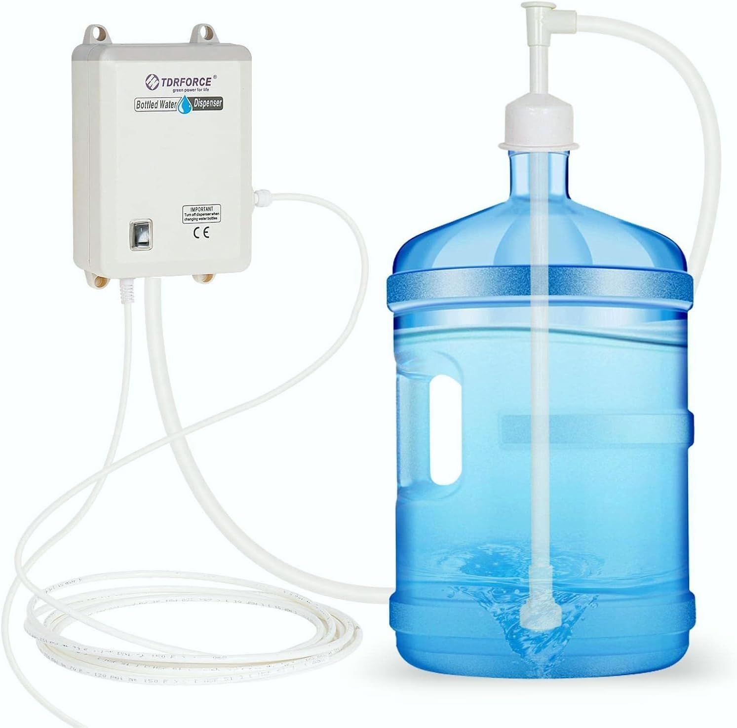 TAZEET 5 Gal Bottled Water Dispenser Pump Dispensing System 5 Gallon Water Dilivery Jug Automatic Electric Water Dispenser Bottle Pump Five Gallon Refrigerator Water Pump