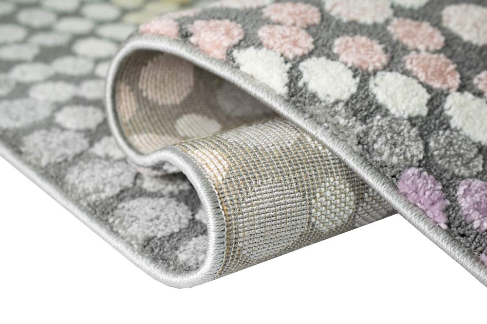 Teppich modern Wohnzimmer Teppich Regenbogen Pastellfarben Größe 200 x 290 cm
