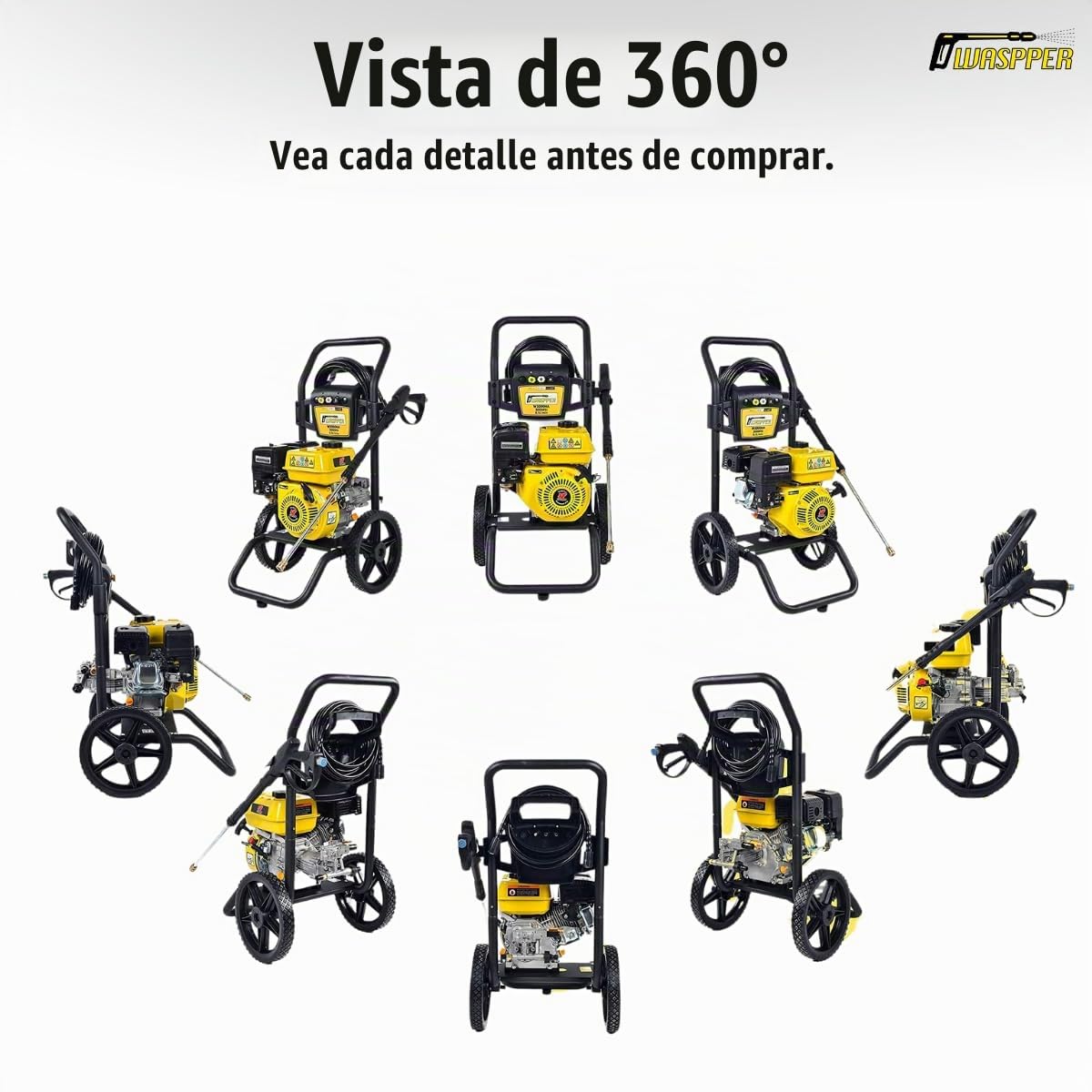 Lavadora a presión con Motor de Gasolina de 3000 PSI / 200 Bar, Limpiador portátil para automóviles y Patios W3000HA