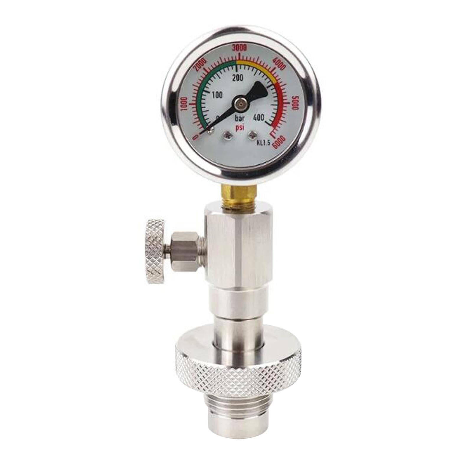F Fityle Manomètre de Plongée sous-Marine pour Réservoir Din, Vérificateur de Pression, Accessoire Robuste