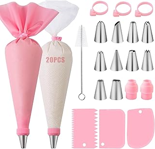 Nifogo Poche a Douille Patisserie 40 Pcs, Douille Patisserie, Kit Patisserie, Accessoire Patisserie, Ustensiles à Pâtisserie