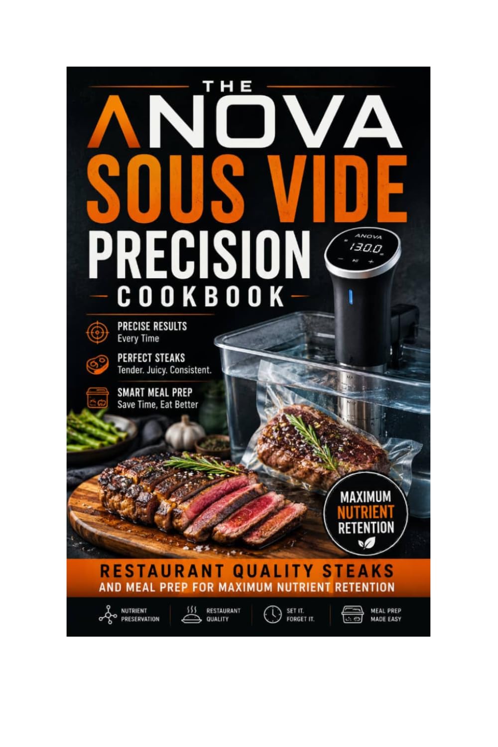 The Anova Sous Vide Precision Cookbook: Restaurant Quality Steaks and Meal Prep for Maximum Nutrient Retention