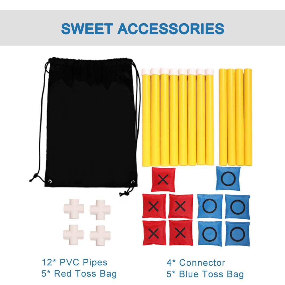 OTTARO Giant Tic Tac Toe Game Outdoor Indoor for Family, Outdoor Bean Bag Toss Game for Adults and Kids(3ft x 3ft) - Image 6