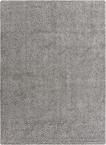 Unique Loom Solid Shag Collection Area Rug (9' X 12' Rectangle, Cloud Gray) #TOP7