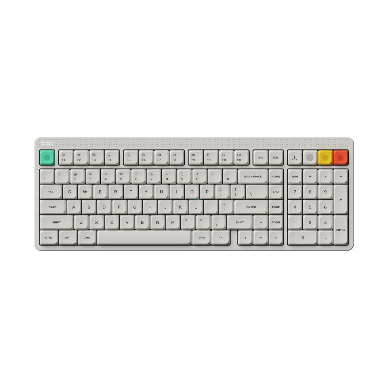 nuphy Node100 Low-Profile kabellose Mechanische Tastatur (US Layout) | Hot-Swappable,103 Tasten Computer Gaming Tastatur, Unterstützt Touch-Gesten, Bluetooth/2,4 GHz/USB-C