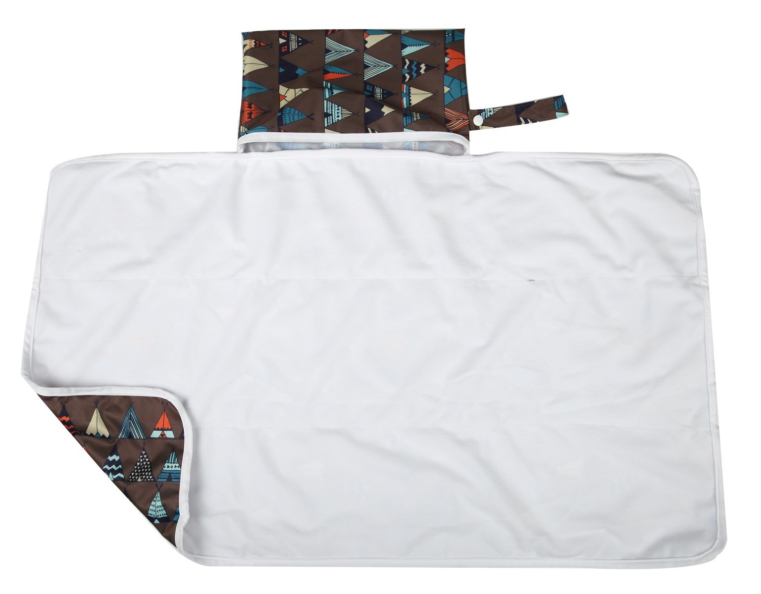 Sigzagor Baby Diaper Changing Mat Pad Portable Foldable Washable Compact Travel Nappy Waterproof Play Mat 30inx18.5in (Teepee)