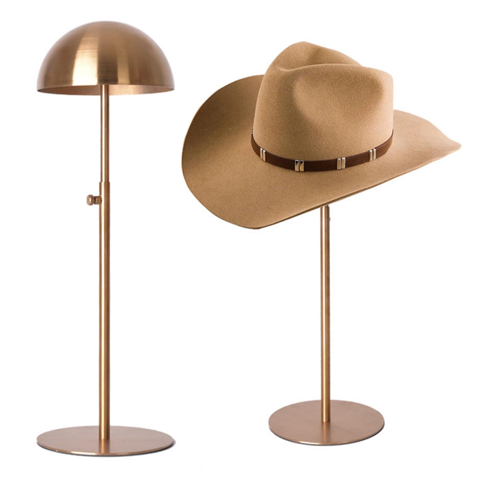 Soporte Expositor de Gorras con Ajuste de Altura, Perchero MetáLico de Acero Inoxidable, para MúLtiples Gorras