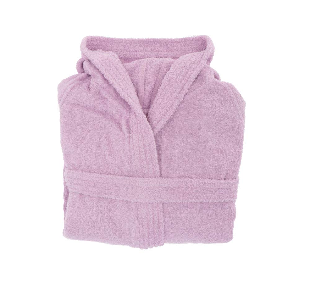 Gabel - Accappatoio adulto unisex in spugna di puro cotone idrofilo, tinta unita, peso spugna 380 gr/mq, ampie tasche, cintura e pratico cappuccio, anche come vestaglia.