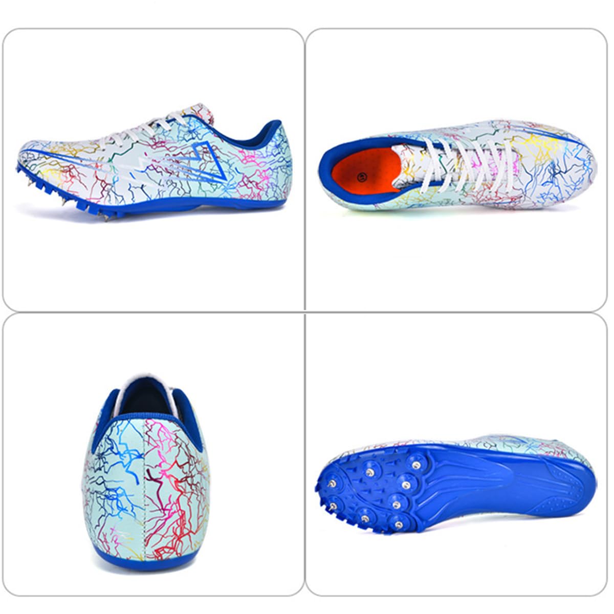 Zapatillas De Atletismo con Clavos para Hombres Y Mujeres con 8 Clavos para Carreras De Velocidad Saltos Y Niños Y Niñas