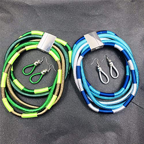 JENPECH Colar com Pingente de Strass Corrente de Clavícula Joia Feminina, Multicamadas Trançadas Exa