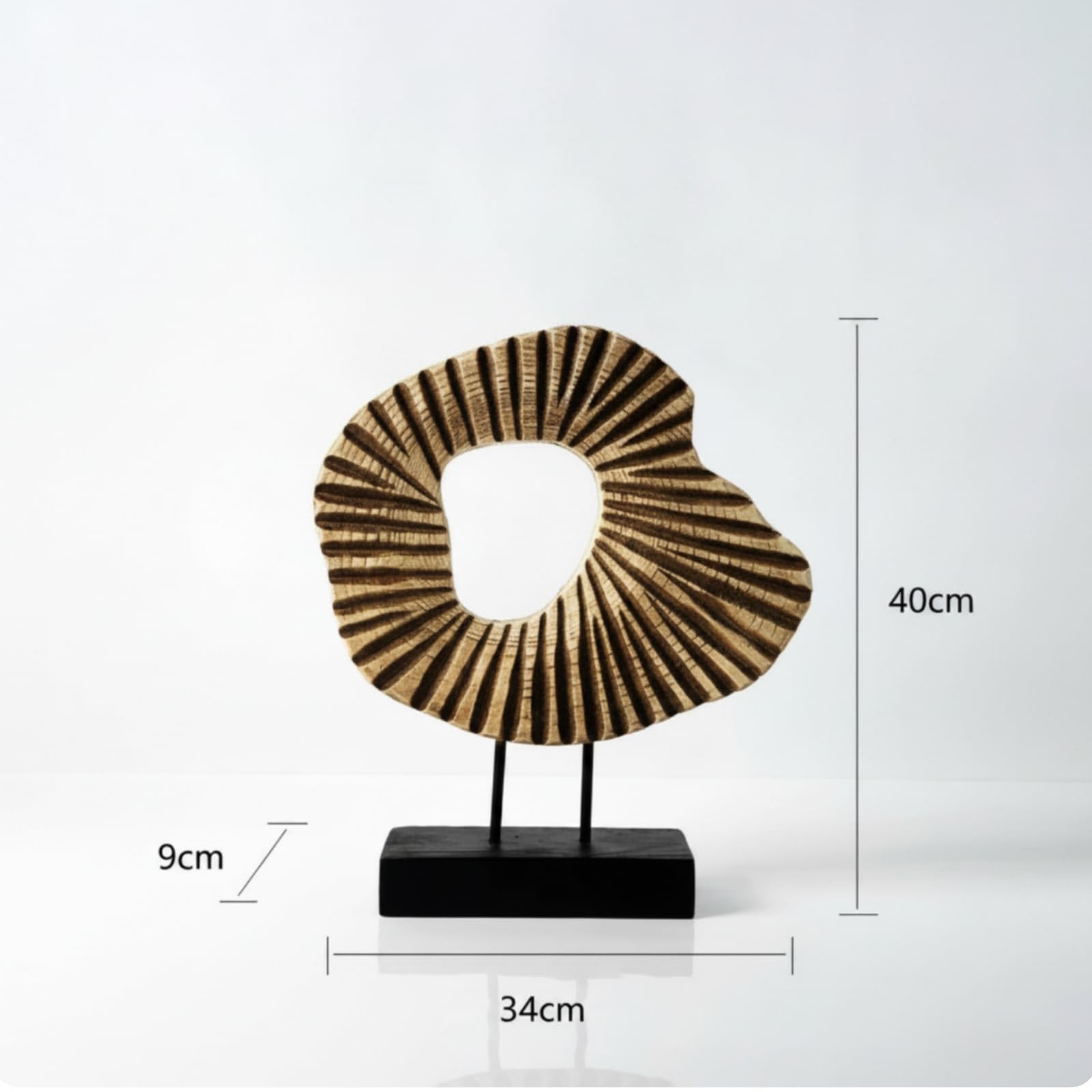 Skulptur mit Sockel Nicht Gegenständlich Tischskulptur Modern Geschnitzte-Skulptur mit Sockel für Ästheten, Wohnzimmer