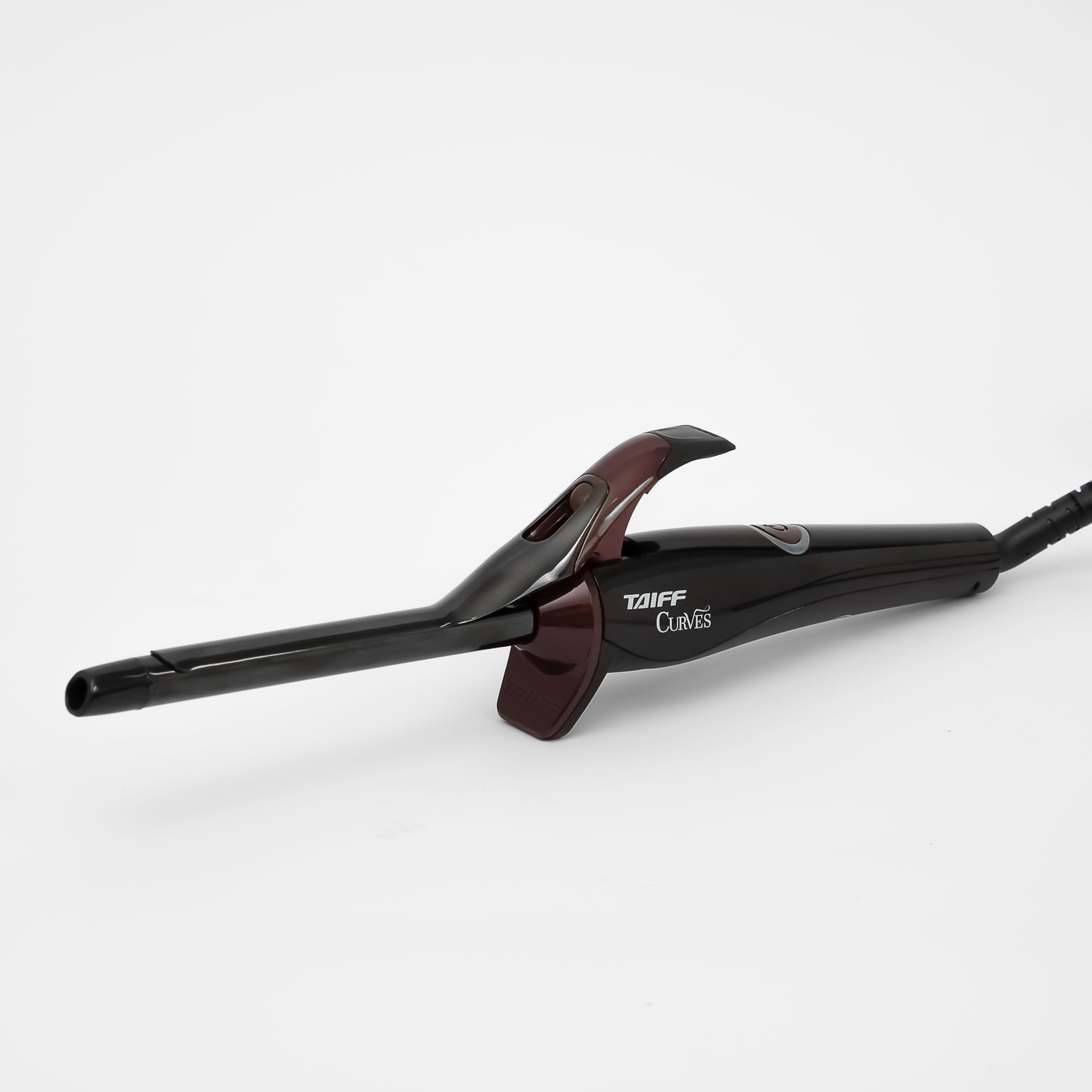 TAIFF Curves Professional Black Titanium Curling Iron High-Performance Hair Curler Rizadora para Cabello with Dual Voltage Fixed Temperature