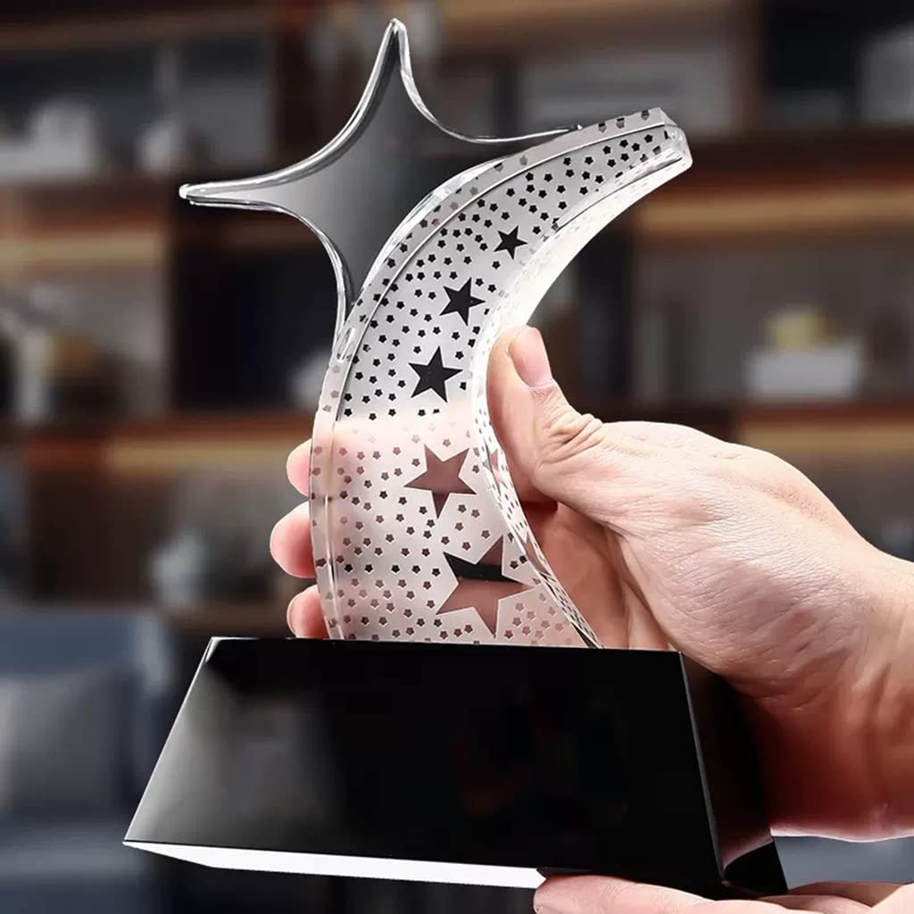 Trofeos, medallas y premios Trofeo Estrella Del Mañana Trofeo De Cristal Transparente Creativo. Medalla De Campeón Concurso De Reunión Anual De Empresas Trofeo De Premio De Honor De Empleado Destacado