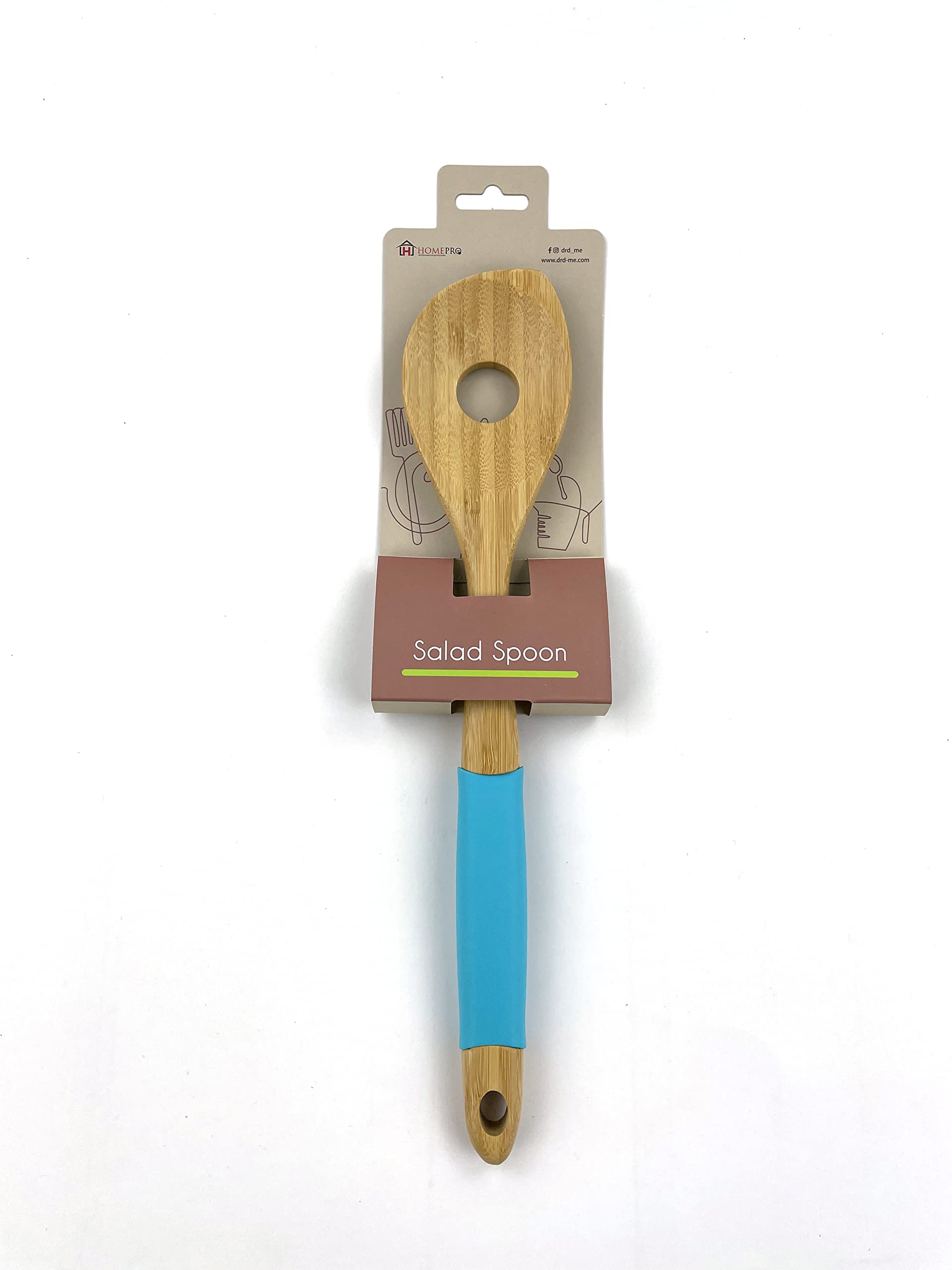 HOMEPRO Better Value for Better LivingHome Pro Bamboo Slotted Cooking Spoon Assorted Color, 5298