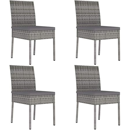 vidaXL 4X Garten Essstuhl Gartenstuhl Stuhl Gartensessel Sessel