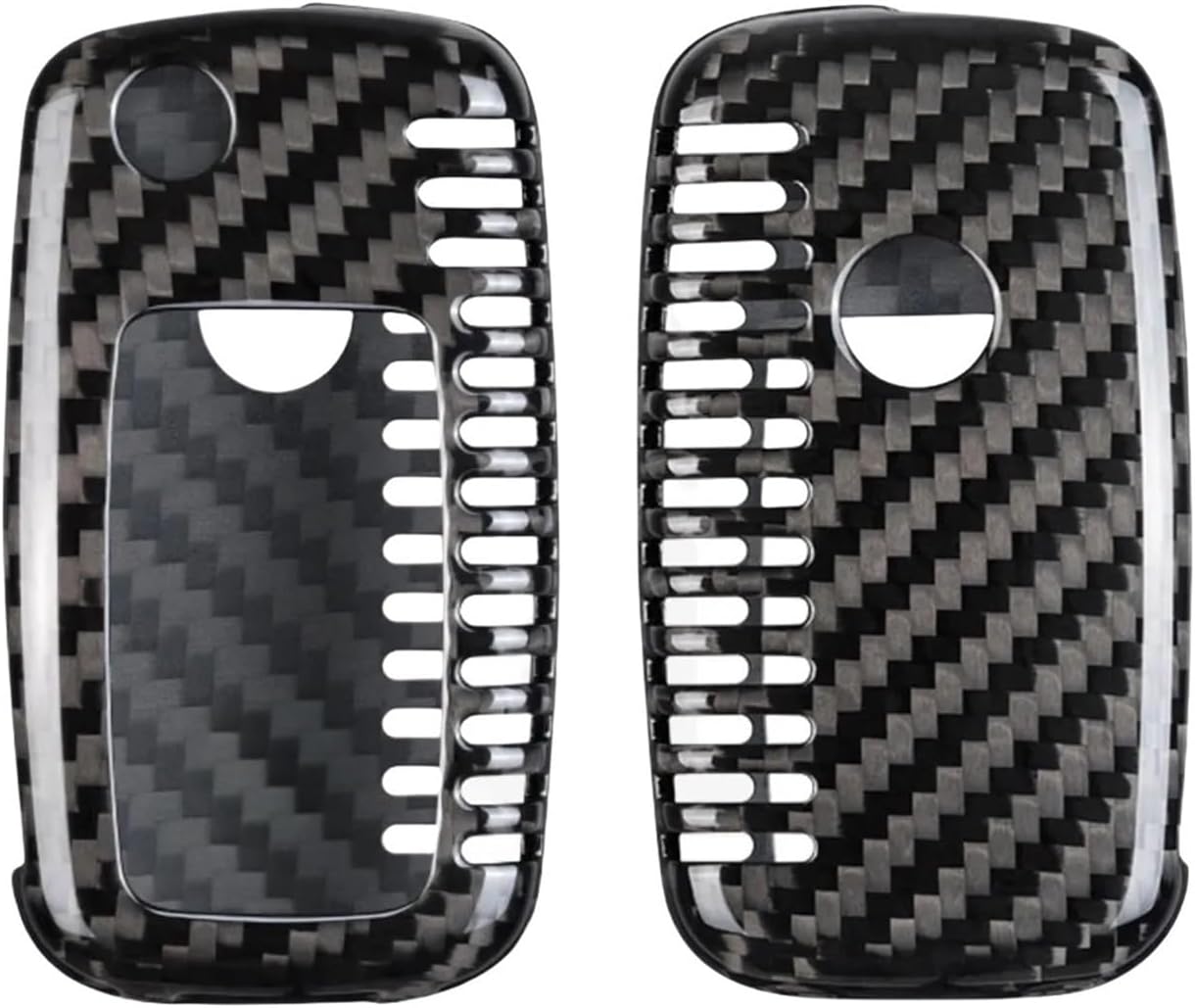 トヨタ】【T-carbon】クリスタルシェイプ・ファイバーキーケース〔Eタイプ〕 T-カーボンカーボンファイバー車のキーケースカバーシェルフォブ互換ポロゴルフパサートビートルキャディー T5 アップ Eos ティグ