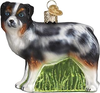 Old World Christmas Service Dog Glass Blown Ornament for Christmas Tree, Handcrafted Holiday Decoration, Misc Collection