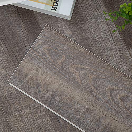 Diflart Lenox Estate Oak 23.6 sq.ft Vinyl Plank Flooring Click Locking 48x7 inch Lvt Flooring Waterproof Foam Back Rigid SPC Core Wood Grain Finish Pack of 10