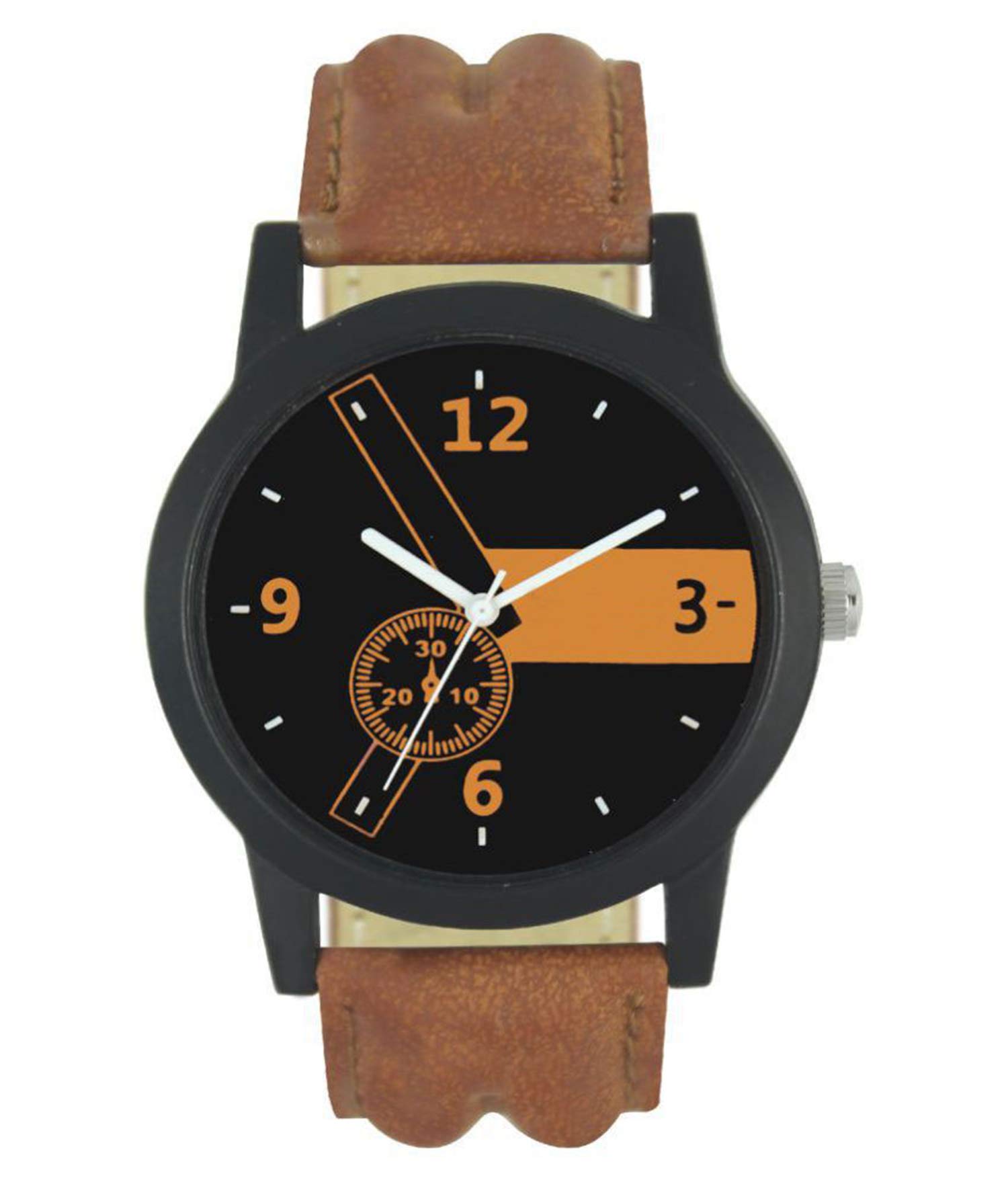 Acnos® Premium Brown Strap and Black Dial Analogue Watch for Men Pack of 1 (Lr01) (B07LB5S5JY) Amazon Price History, Amazon Price Tracker