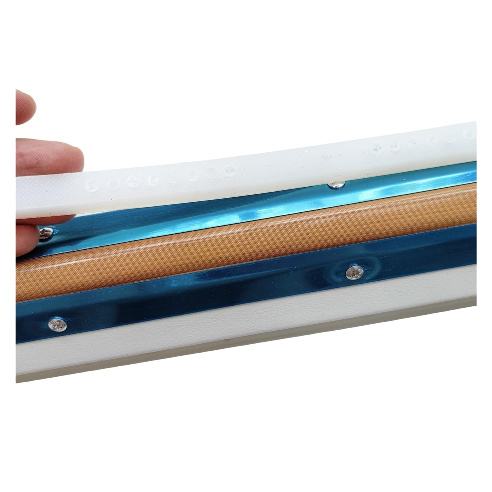 Scelleuse À Impulsion Manuelle, Thermoscellage, 300 Mm X 8 Mm, avec Codes Numériques, pour Sacs Alimentaires sous Vide en Plastique, Scellage Propre Et Net.