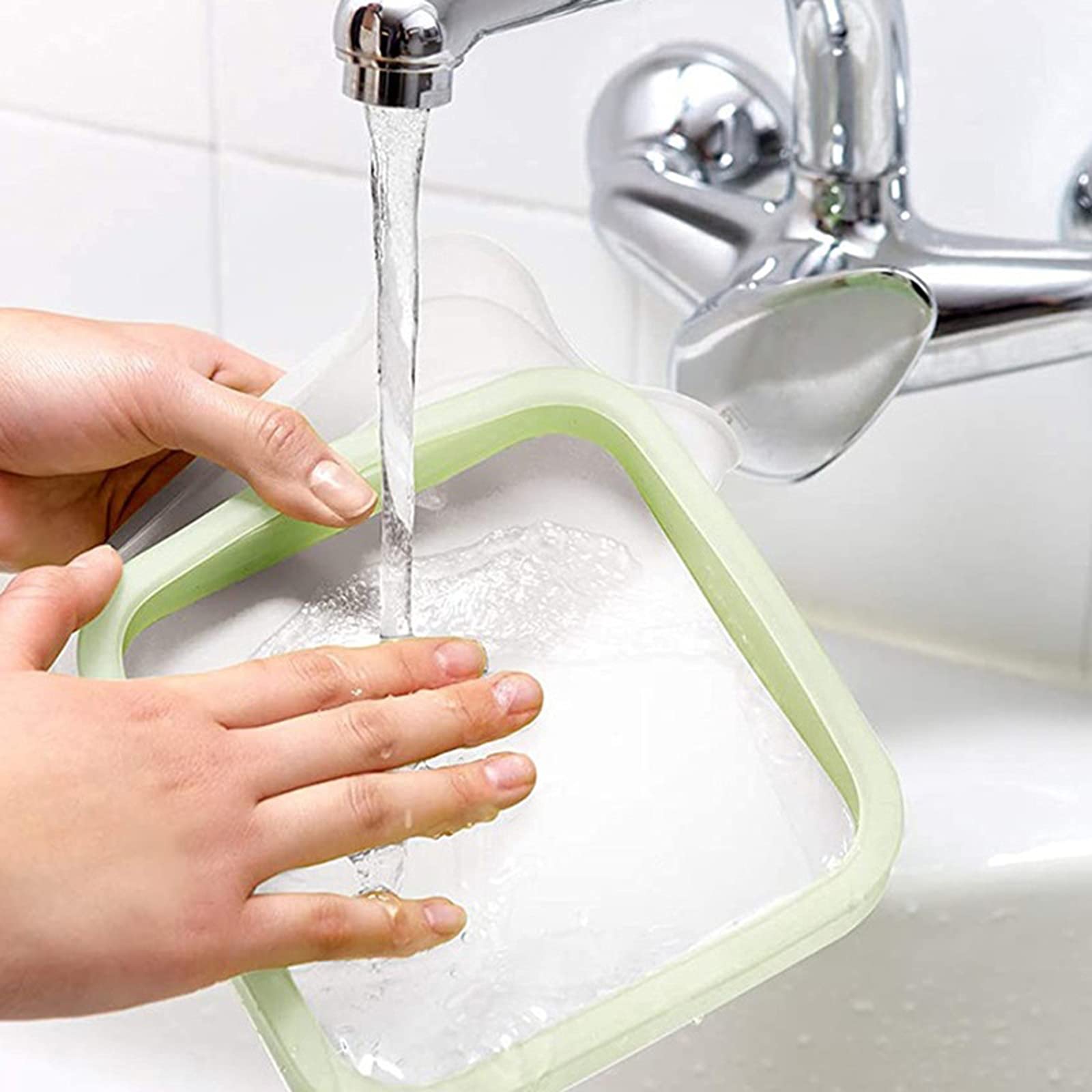 Lonchera portátil de silicona para tostadas, reutilizable, para evitar fugas de líquido, lonchera limpia y respetuosa con el medio ambiente