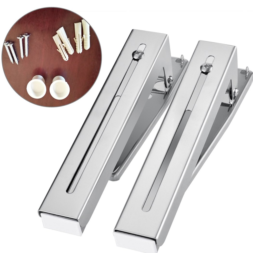 Faltbare Mikrowellenhalter 40kg Mikrowellenhalterung Wand Mikrowelle Halterung Küchenregal aus Edelstahl ausziehbar(22.5-38.5cm)