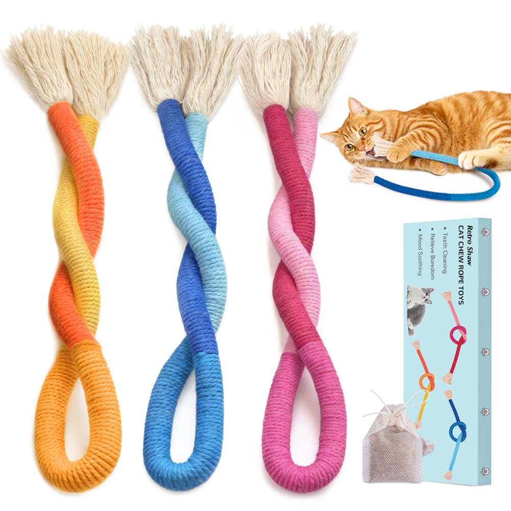 Catnip Cat Toys Chew Ropes, for Indoor Cats Chew Kicker, 23.6"
