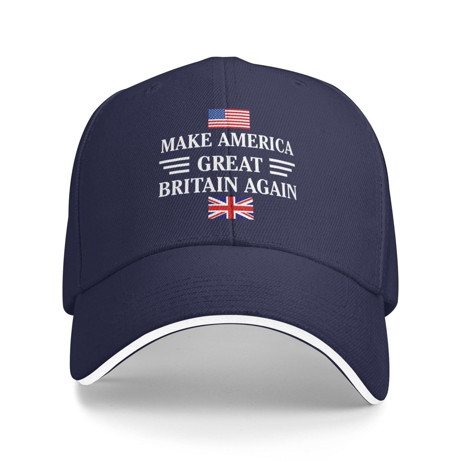 Melbrakin Unisex Navy Blue Make America Great Britain Again Hat Casual Trucker Hats Baseball Cap