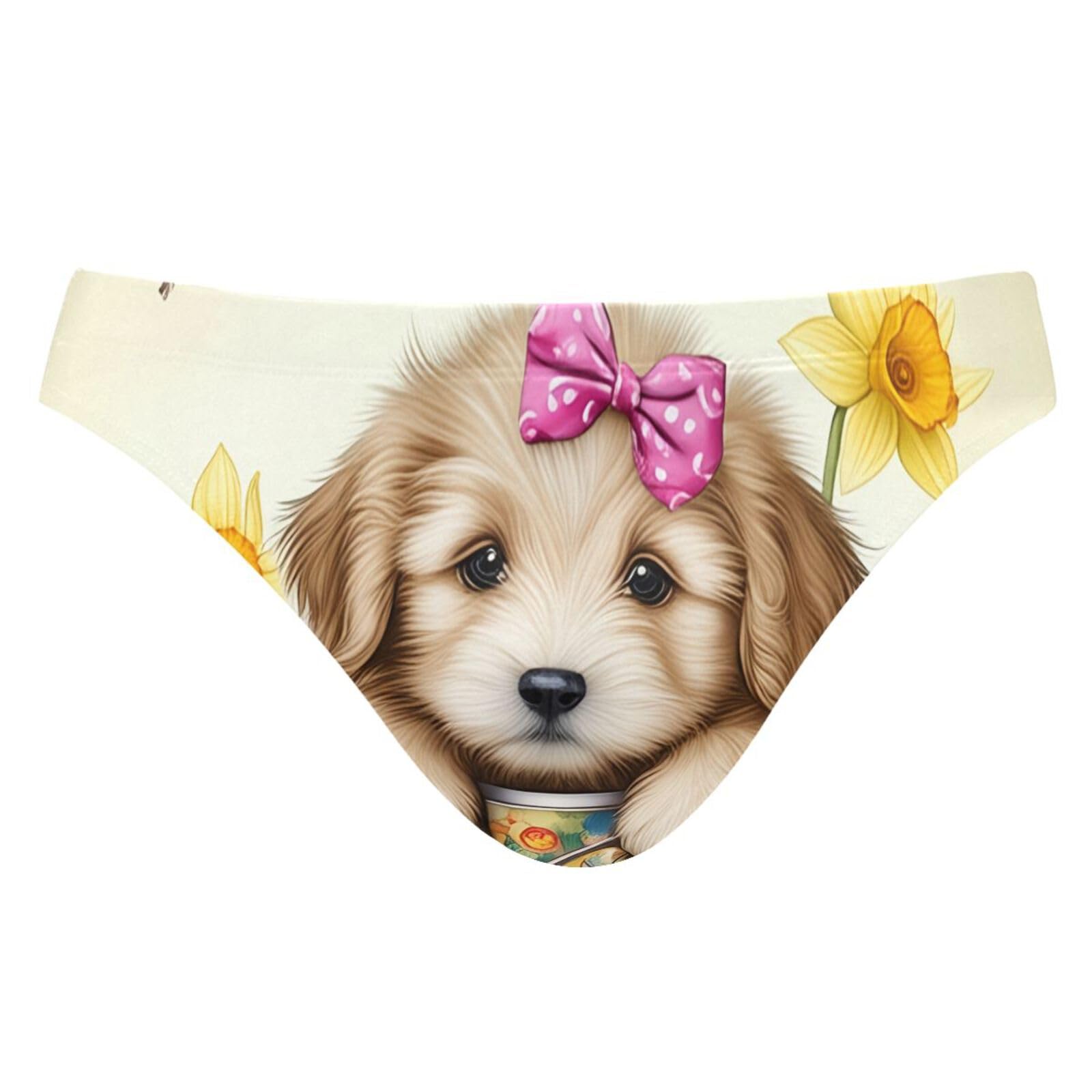 UMIRIKO Mens Bikini Swimwear Cute Puppy Swimsuits for Men XXXL 202c1504