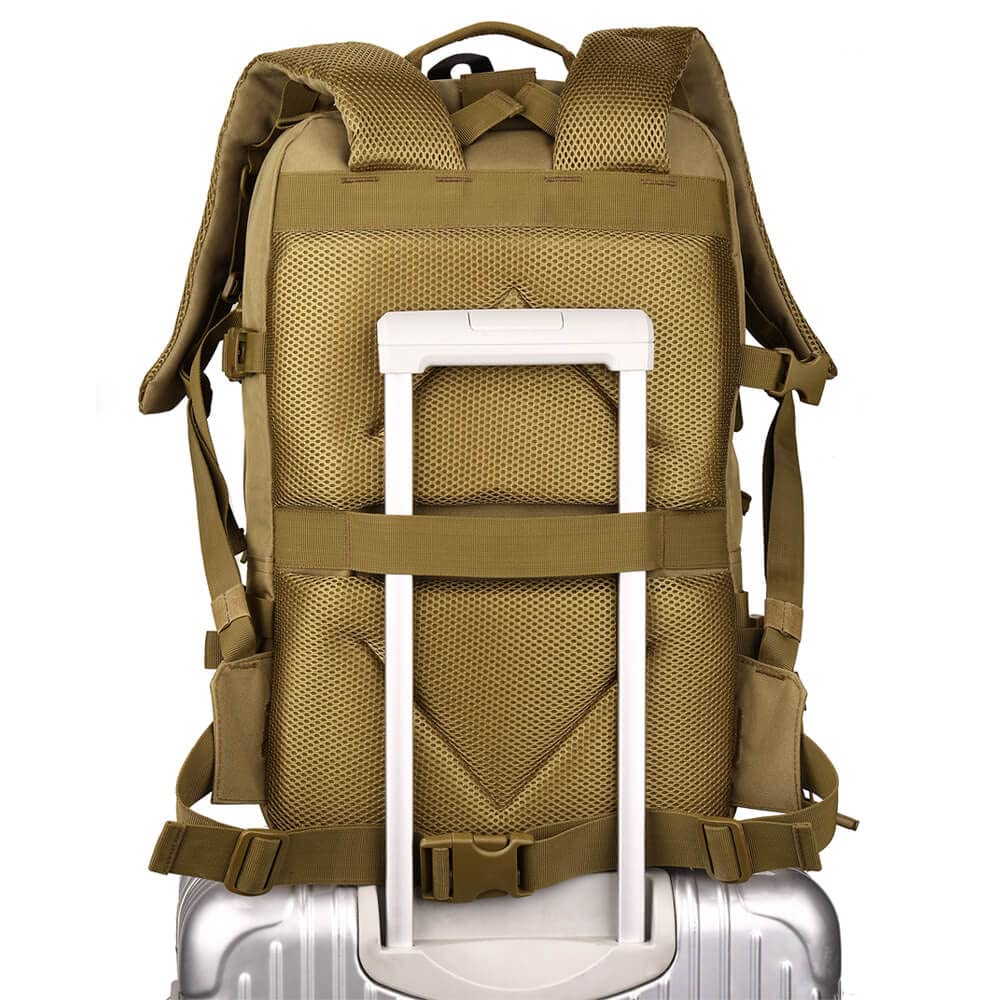 Taktischer Rucksack, 45 l, Wanderrucksack, Molle-Militär-Assault Pack, 43,2 cm (17 Zoll), Laptop-Rucksäcke, Reise, Tagesrucksack für Outdoor, Camping, Angeln, Trekking, Jagd, Schwarz