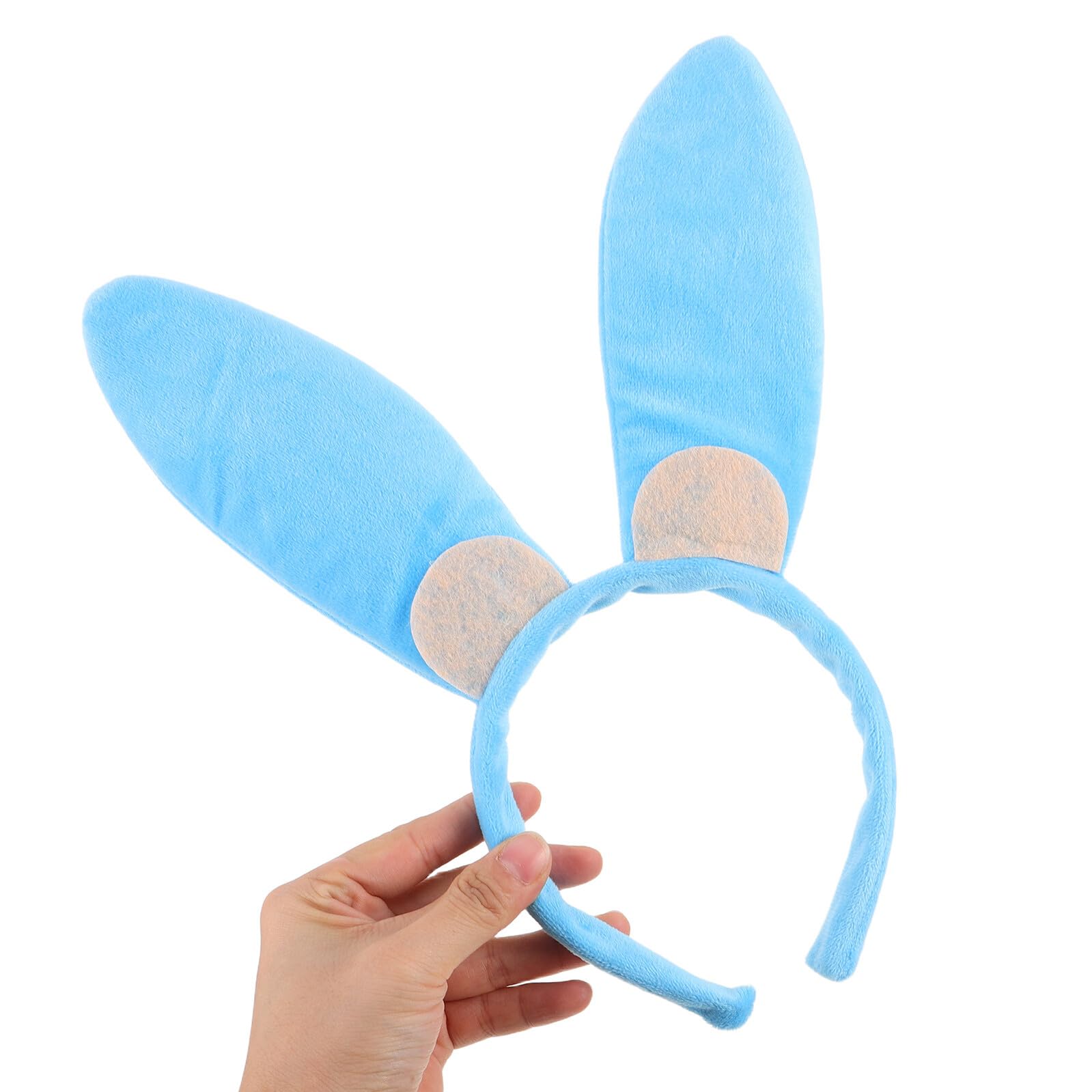 TOYANDONA Serrage-tête Oreilles de Lapin Bleu pour Fête, Accessoire de Déguisement Léger et Confortable, Bandeau Costume Lapin Carnaval, Anniversaire et Halloween