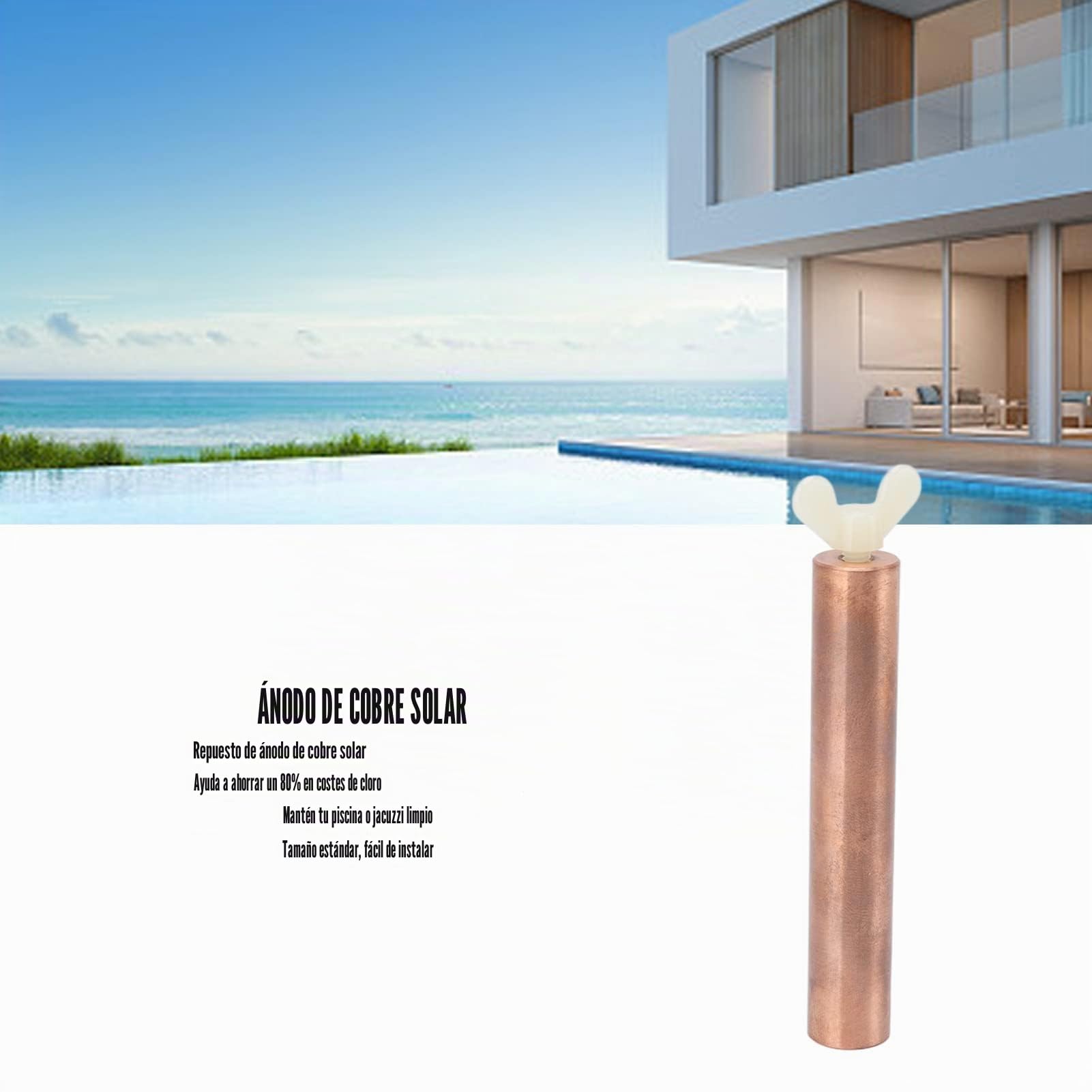Ionizador Solar de Cobre para Piscina de Reemplazo de Ánodo Alta Eficiencia para Mantenimiento de Agua